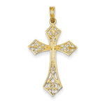 Load image into Gallery viewer, 14k Yellow Gold Passion Cross Pendant Charm
