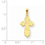 画像をギャラリービューアに読み込む, 14k Yellow Gold Crucifix Eastern Orthodox Cross Pendant Charm
