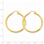 Φόρτωση εικόνας στο εργαλείο προβολής Συλλογής, 14K Yellow Gold 40mm x 3mm Classic Round Hoop Earrings
