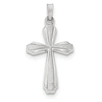 Load image into Gallery viewer, 14k White Gold Brushed Polished Latin Cross Pendant Charm
