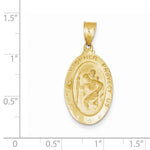 Ladda upp bild till gallerivisning, 14k Yellow Gold Saint Christopher Medal Pendant Charm
