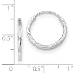 Load image into Gallery viewer, 14K White Gold 17mmx1.35mm Square Tube Round Hoop Earrings
