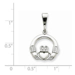 Load image into Gallery viewer, 14k White Gold Claddagh Pendant Charm
