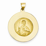Charger l&#39;image dans la galerie, 14k Yellow Gold Queen of Holy Scapular Hollow Pendant Charm
