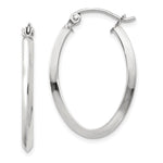 Load image into Gallery viewer, 14k White Gold 25mm x 17mm 2mm Oval Hoop Earrings
