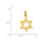 Φόρτωση εικόνας στο εργαλείο προβολής Συλλογής, 14k Yellow Gold Star of David Pendant Charm
