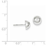 Afbeelding in Gallery-weergave laden, 14k White Gold 8mm Polished Half Ball Button Post Earrings
