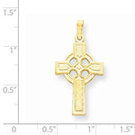 Kép betöltése a galériamegjelenítőbe: 14k Yellow Gold Celtic Cross Pendant Charm
