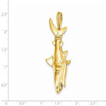 Load image into Gallery viewer, 14k Yellow Gold Hanging Shark 3D Pendant Charm
