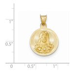Load image into Gallery viewer, 14k Yellow Gold Sacred Heart of Jesus Round Pendant Charm

