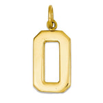 Lataa kuva Galleria-katseluun, 14k Yellow Gold Number 0 Zero Pendant Charm
