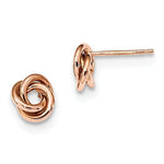 Load image into Gallery viewer, 14k Rose Gold Classic Love Knot Stud Post Earrings
