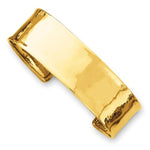 Kép betöltése a galériamegjelenítőbe: 14k Yellow Gold 19.5mm Hammered Contemporary Cuff Bangle Bracelet
