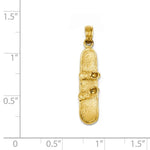 將圖片載入圖庫檢視器 14k Yellow Gold Snowboard 3D Pendant Charm - [cklinternational]
