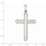Load image into Gallery viewer, 14k White Gold Cross Hollow 3D Large Pendant Charm
