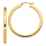 Загрузить изображение в средство просмотра галереи, 14K Yellow Gold 40mm Square Tube Round Hollow Hoop Earrings
