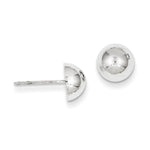Charger l&#39;image dans la galerie, 14k White Gold 8mm Polished Half Ball Button Post Earrings
