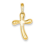 Load image into Gallery viewer, 14k Yellow Gold Freeform Cross Open Back Pendant Charm
