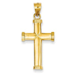 Load image into Gallery viewer, 14k Yellow Gold Cross Open Back Pendant Charm

