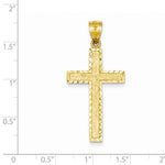 Kép betöltése a galériamegjelenítőbe: 14k Yellow Gold Cross Pendant Charm - [cklinternational]
