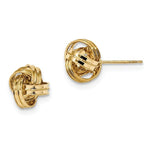 Charger l&#39;image dans la galerie, 14k Yellow Gold Classic Polished Love Knot Stud Post Earrings
