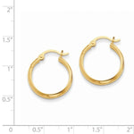 Ladda upp bild till gallerivisning, 14K Yellow Gold 18mmx2.75mm Classic Round Hoop Earrings
