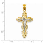 Załaduj obraz do przeglądarki galerii, 14k Gold Two Tone INRI Crucifix Cross Pendant Charm
