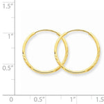 Załaduj obraz do przeglądarki galerii, 14K Yellow Gold 17mm x 1.25mm Round Endless Hoop Earrings
