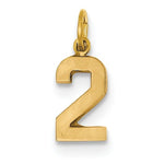 Afbeelding in Gallery-weergave laden, 14k Yellow Gold Number 2 Two Pendant Charm
