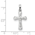 이미지를 갤러리 뷰어에 로드 , 14k White Gold Cross Crucifix INRI Pendant Charm
