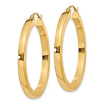 Charger l&#39;image dans la galerie, 14K Yellow Gold 34mm Square Tube Round Hollow Hoop Earrings
