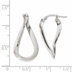 Load image into Gallery viewer, 14K White Gold Modern Classic Twisted Hoop Earrings
