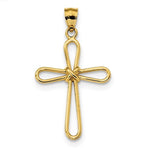 Load image into Gallery viewer, 14k Yellow Gold Latin Cross X Center Pendant Charm
