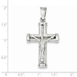 Kép betöltése a galériamegjelenítőbe: 14k White Gold Crucifix Cross Hollow Pendant Charm
