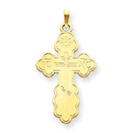 Kép betöltése a galériamegjelenítőbe: 14k Yellow Gold Crucifix Eastern Orthodox Cross Pendant Charm
