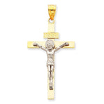 Carregar imagem no visualizador da galeria, 14k Gold Two Tone INRI Crucifix Cross Large Pendant Charm
