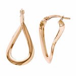 Load image into Gallery viewer, 14K Rose Gold Modern Classic Twisted Hoop Earrings
