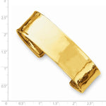 Cargar imagen en el visor de la galería, 14k Yellow Gold 19.5mm Hammered Contemporary Cuff Bangle Bracelet
