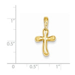 Load image into Gallery viewer, 14k Yellow Gold Freeform Cross Small Open Back Pendant Charm

