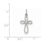 Afbeelding in Gallery-weergave laden, 14k White Gold Ribbon Cross Small Pendant Charm
