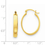 Cargar imagen en el visor de la galería, 14k Yellow Gold Classic Oval Hoop Earrings
