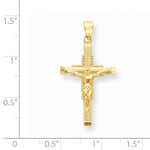 Carica l&#39;immagine nel visualizzatore di Gallery, 14k Yellow Gold Crucifix Cross Pendant Charm - [cklinternational]
