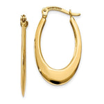 Lataa kuva Galleria-katseluun, 14k Yellow Gold Classic Oval Tube Hoop Earrings
