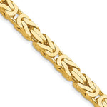 Cargar imagen en el visor de la galería, 14K Yellow Gold 6.5mm Byzantine Bracelet Anklet Necklace Choker Pendant Chain
