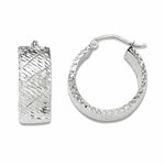 Load image into Gallery viewer, 14K White Gold Modern Contemporary Round Hoop Earrings
