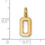 Afbeelding in Gallery-weergave laden, 14k Yellow Gold Number 0 Zero Pendant Charm
