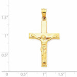 Load image into Gallery viewer, 14k Yellow Gold Cross Crucifix Hollow Pendant Charm - [cklinternational]
