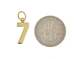 Φόρτωση εικόνας στο εργαλείο προβολής Συλλογής, 14k Yellow Gold Number 7 Seven Pendant Charm
