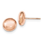 Load image into Gallery viewer, 14k Rose Gold 10.5mm Button Polished Post Stud Earrings

