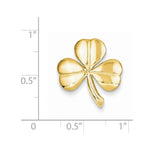 Load image into Gallery viewer, 14k Yellow Gold Shamrock Clover Chain Slide Pendant Charm
